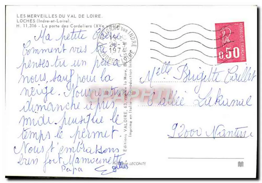 A porta dos Cordeliers — Loches (Indre-et-Loire) — Edições LECONTE - Verso