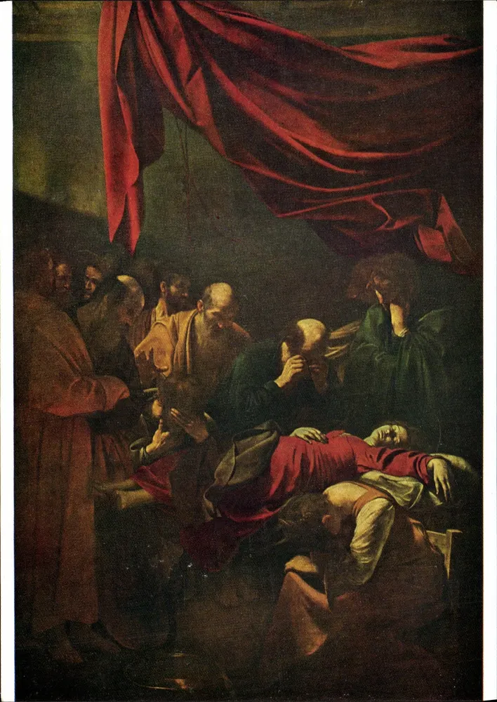 Der Tod der Jungfrau — Michelangelo Merisi genannt Caravaggio (1573-1610) — Musée du Louvre, n° 6737 - Vorderseite
