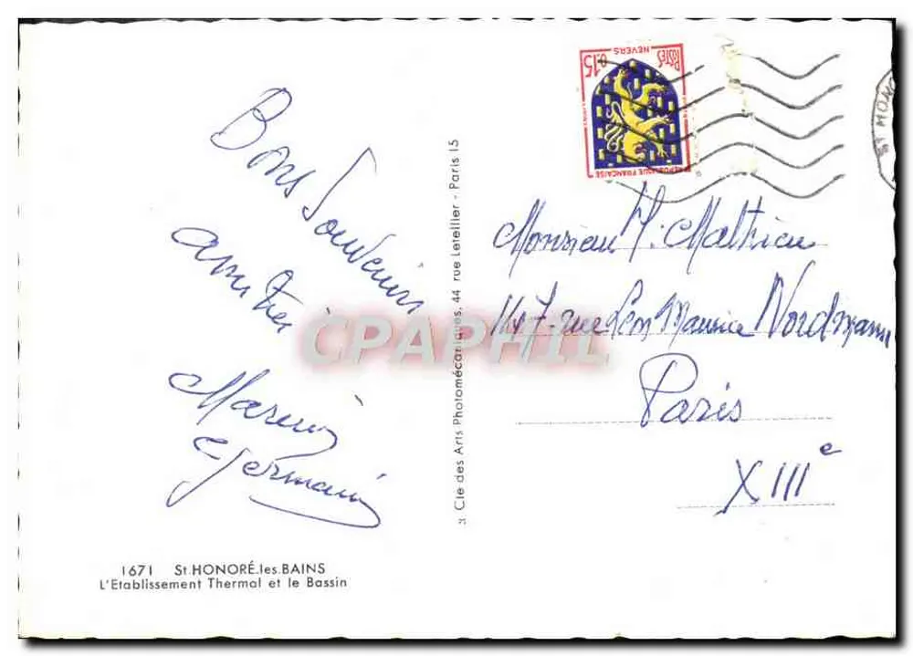 St-Honoré-les-Bains — Das Thermalbad und der Bassin — Cap - Rückseite