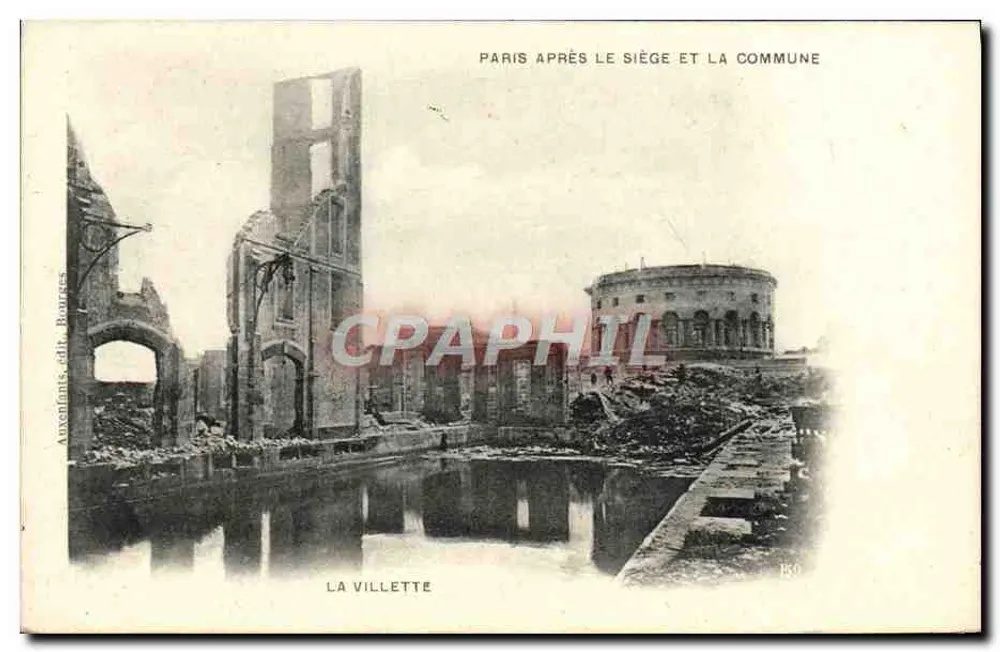 La Villette — Paris sau trận bao vây và Cách mạng Tháng Ba — Anvenfonts, xuất bản bởi Bourges, số 195 - Mặt trước