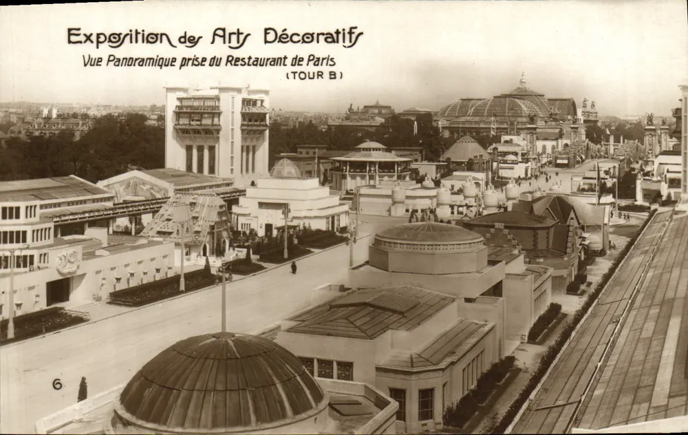 Ausstellung der Dekorativen Künste — Panoramablick vom Restaurant de Paris (Turm B) - Vorderseite