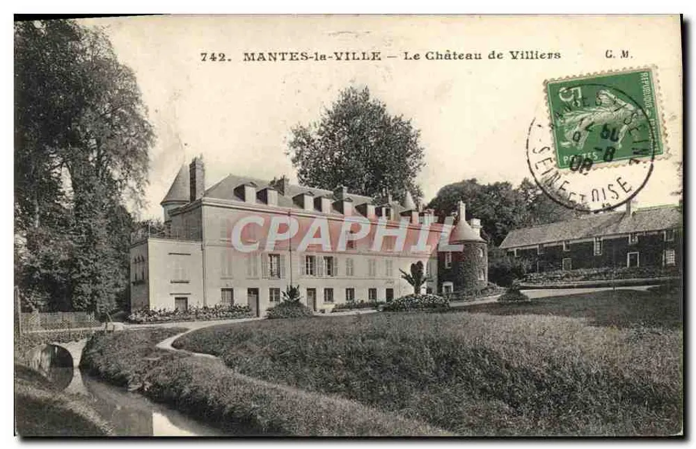 MANTES-la-VILLE — Ansicht des Schlosses Villiers — G.M. n°742 - Vorderseite