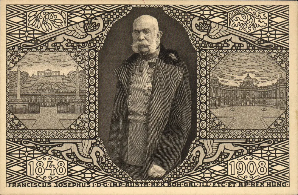 Francis Joseph Ier — 1848-1908 — Jubileu imperial — edição oficial - Frente