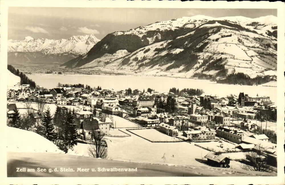 Zell am See g.d. Stein. Ansicht des Meeres und Schwalbenwand — Bergwelt Druck, C. Jundt, Salzburg - Vorderseite