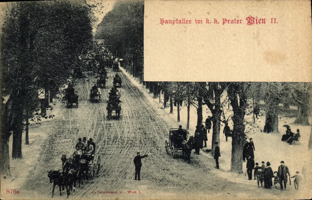 Hauptallee nel k. k. Prater di Vienna II — E. Tredormann jr., Vienna I, n° 876a - Recto