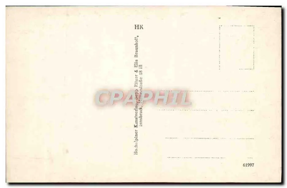 가스트호프 알텐베르크 — 겨울스포츠하우스 — 출판사 HK, 번호 61997 - 뒷면