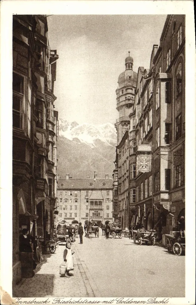 Innsbruck: Friedrichstraße mit Goldenem Dachl — éditeur Gerstenberger & Müller, n° 1959 - Vorderseite
