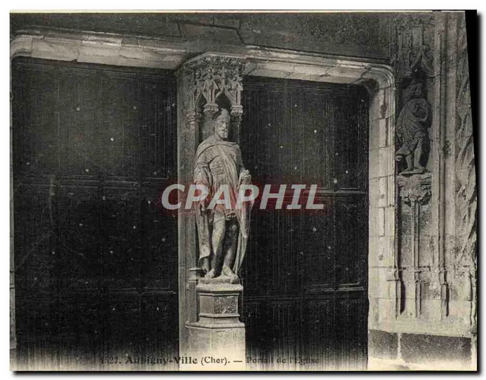 Aubigny-Ville (Cher) — Portal der Kirche — A. Aucenfans, Verlag Bourges - Vorderseite