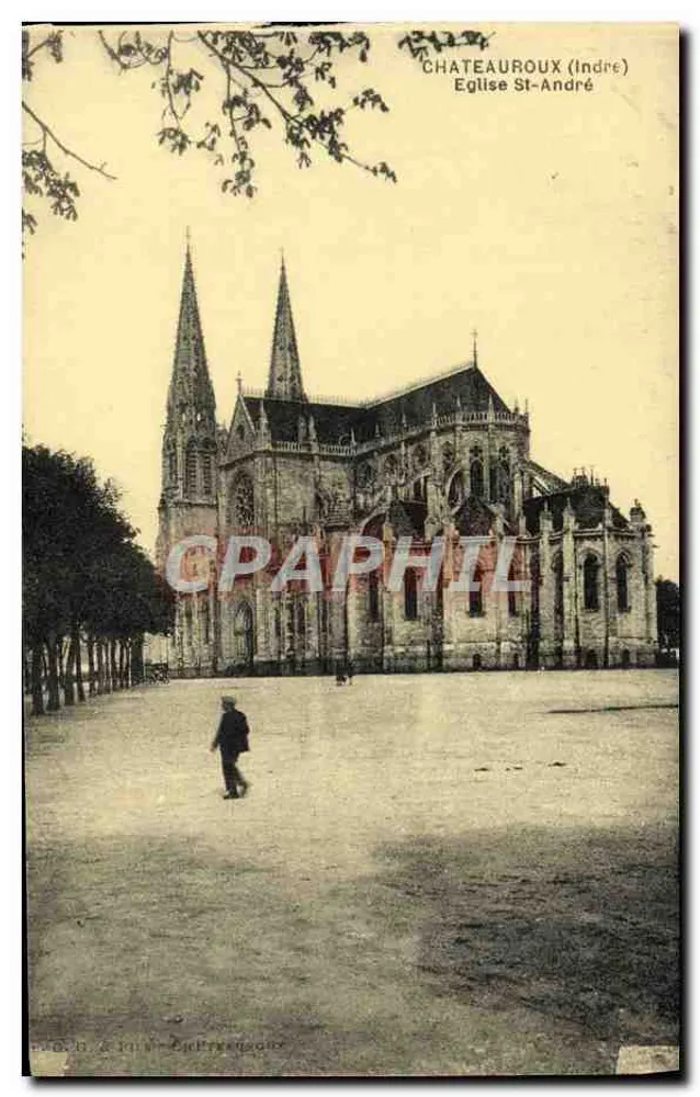 Châteauroux (Indre) — Igreja de São André — Editor: P. & F. Le Prieur - Frente