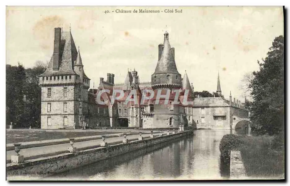 Castelo de Maintenon — Lado Sul — Editor: F. Forain, Paris - Frente