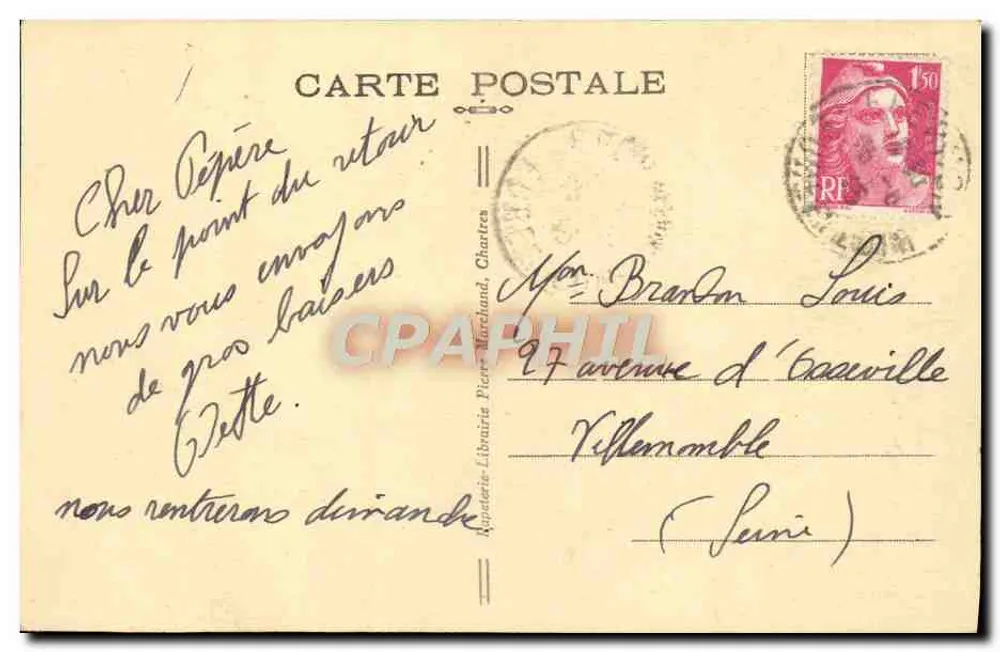 Chartres. A Casa do Salmão — Editor: Livraria Pierre Marchand - Verso