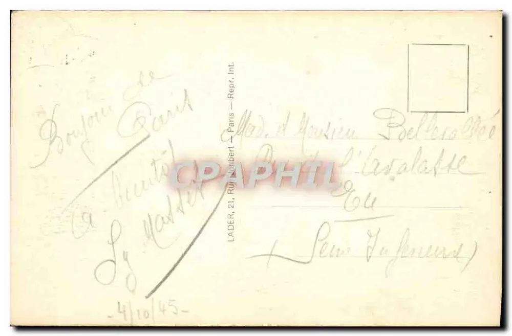 Paris - La Madeleine und die Rue Royale — Lader, n°13 - Rückseite