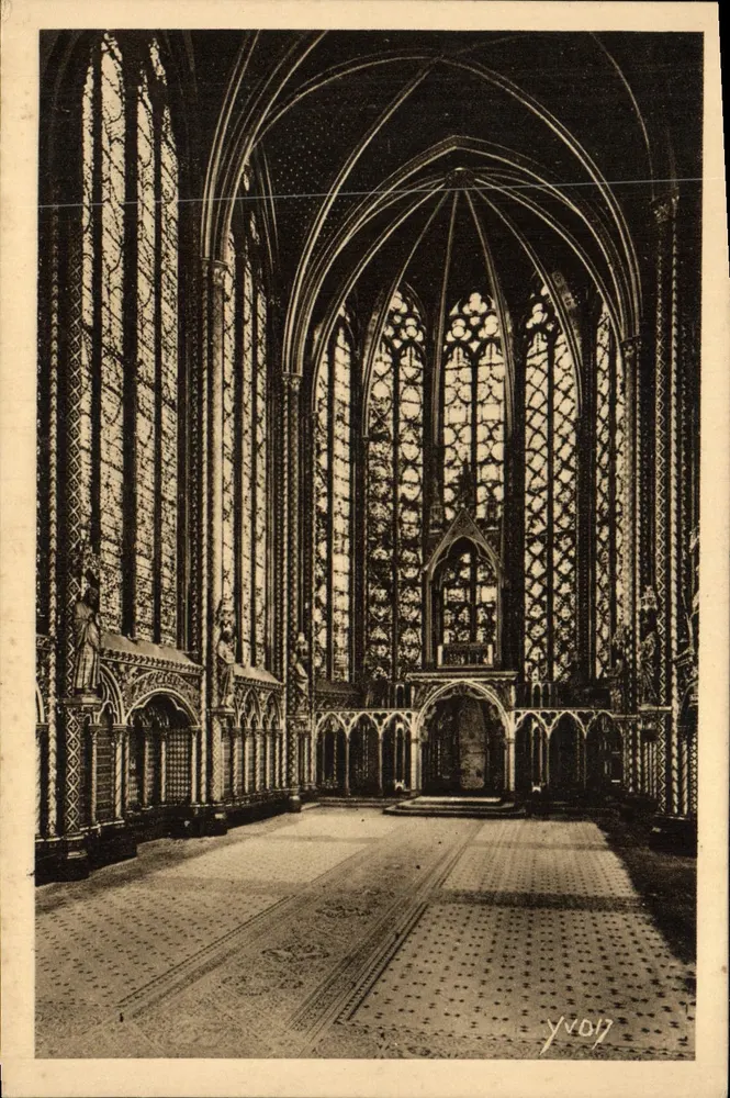Innenansicht der Sainte-Chapelle — Hochkapelle — Art Edition YVON, Paris - Vorderseite