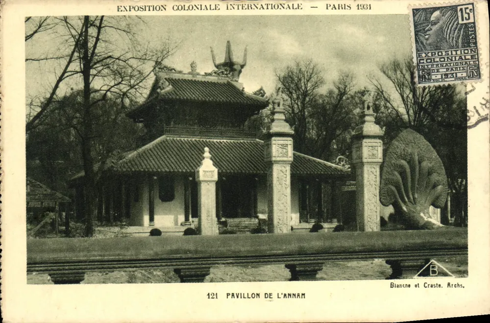 Pavillon de l'Annam — Exposition Coloniale Internationale — Paris 1931 — éditeur Bianche et Craste, Archs. - Vorderseite