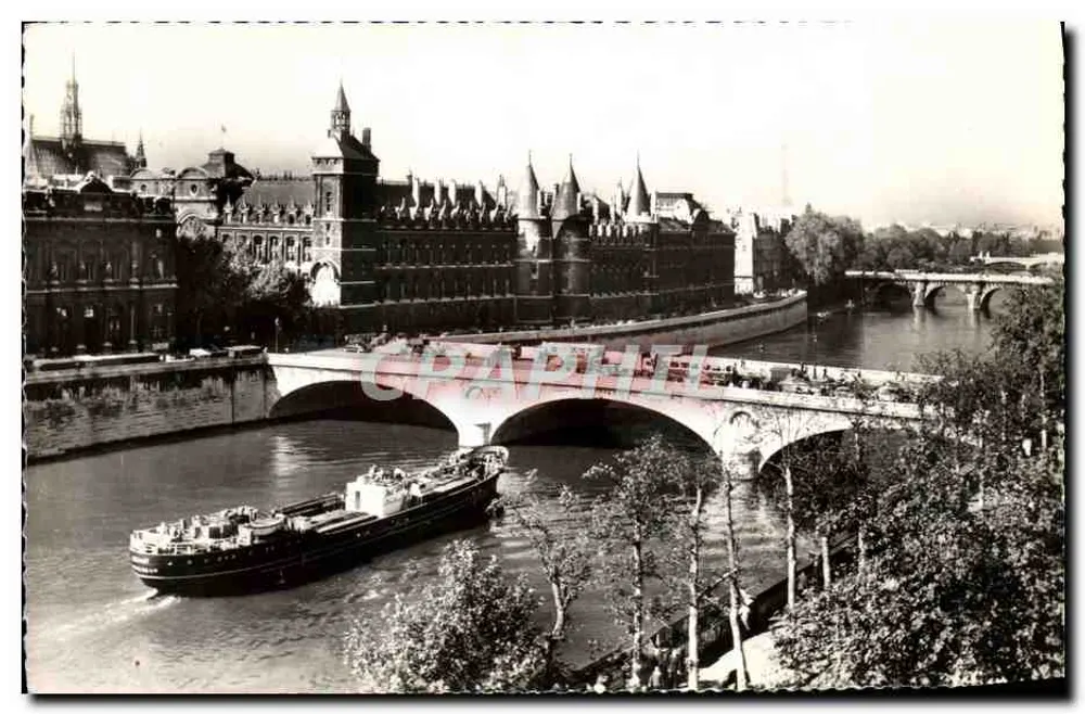 Paris — Pont du Change und das Palais de Justice — La Sainte-Chapelle — Combiher - Vorderseite