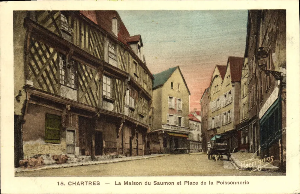 Chartres — Das Salmonhaus und der Fischmarkt-Platz — Hermignies - Vorderseite