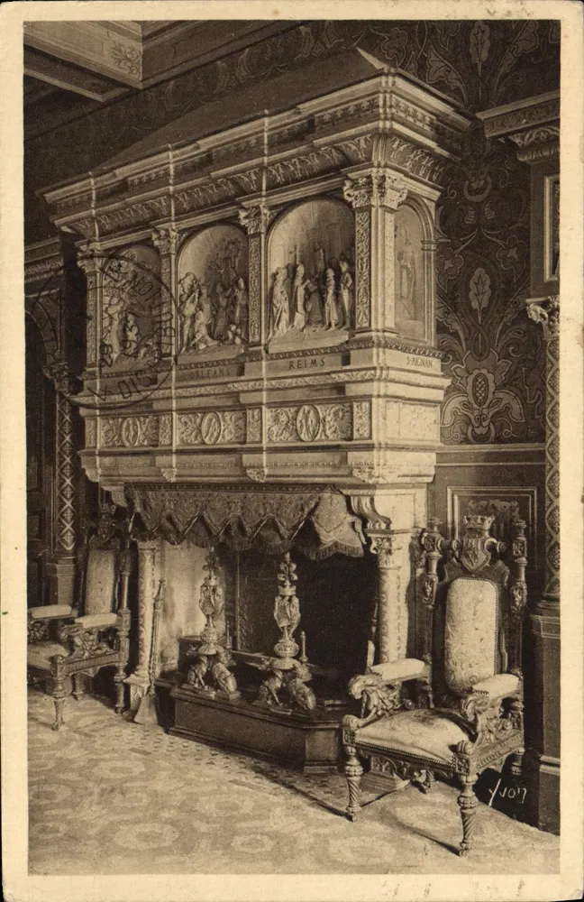 Monumentale Kamin des Großen Salons — Orléans — Éditions d'Art YVON - Vorderseite