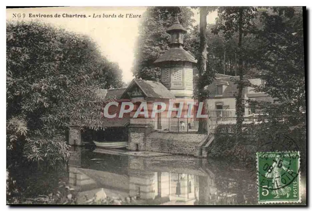 As margens do rio Eure — Arredores de Chartres — NG 9 - Frente
