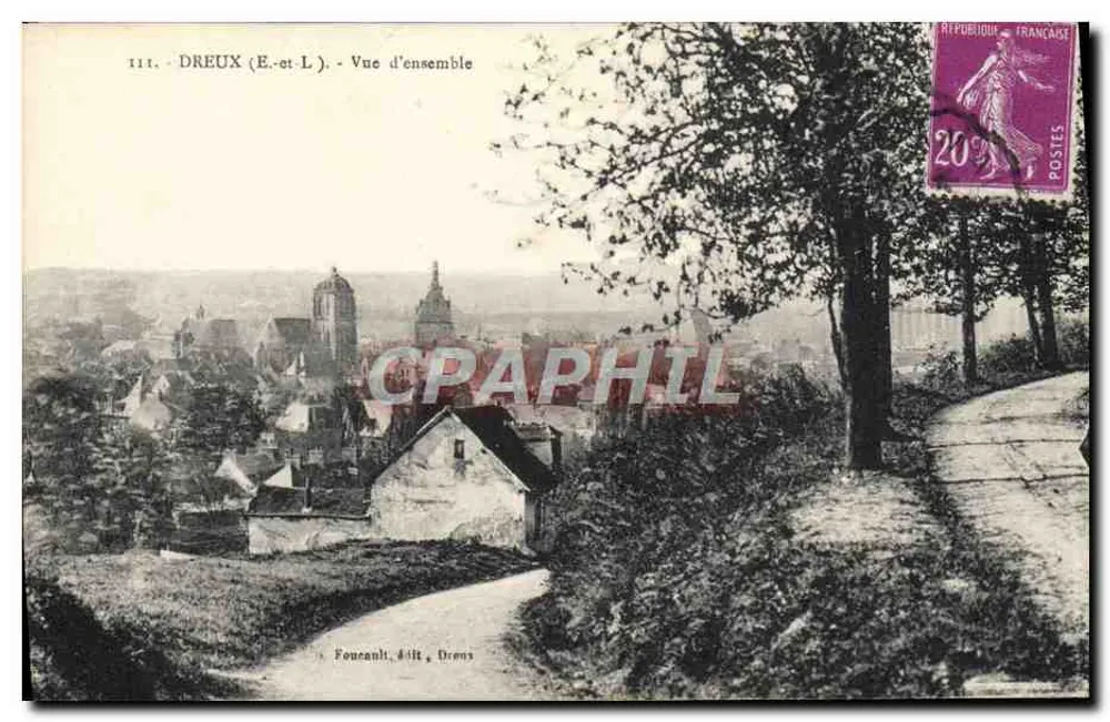 Dreux (E.-et-L.) - Ogłąd ogólny — Foucault, wyd. Dreux - Awers