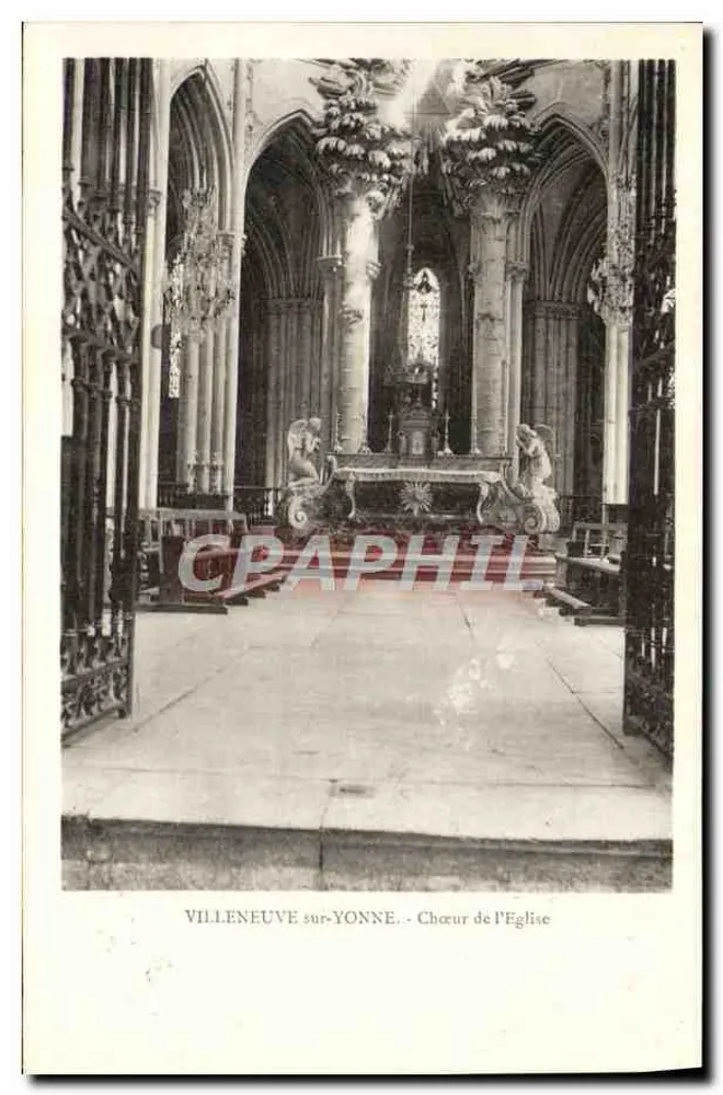 Villeneuve-sur-Yonne — Nave da Igreja — editor não identificado - Frente