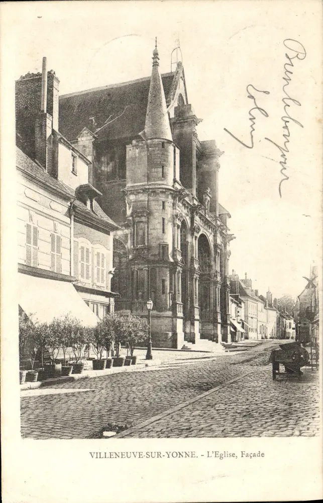Villeneuve-sur-Yonne - La Chiesa, Facciata - Recto