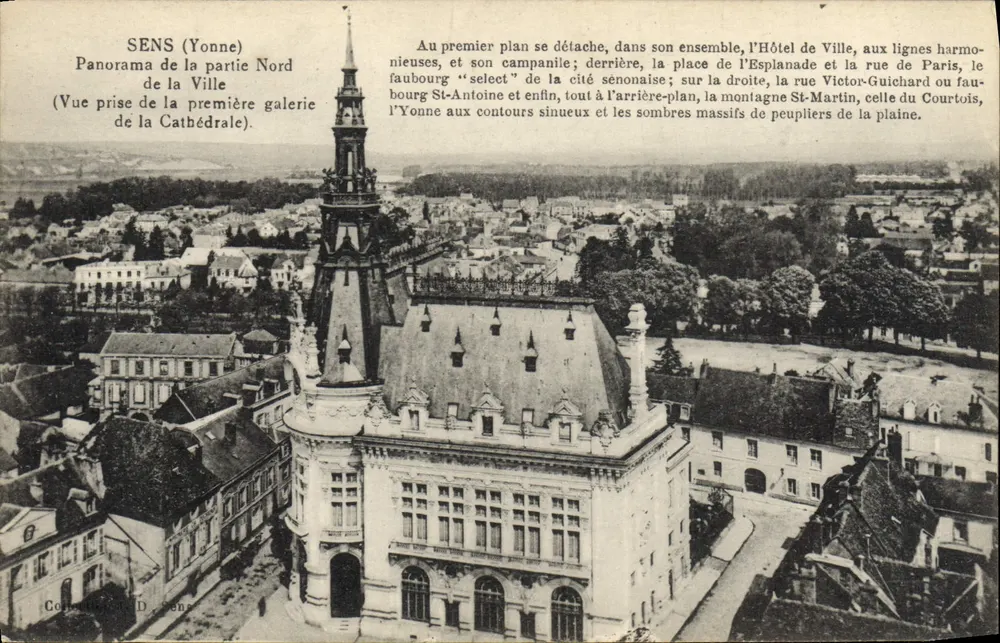 Sens (Yonne) — Panorama der nördlichen Teil der Stadt — Sammlung D. Sene - Vorderseite