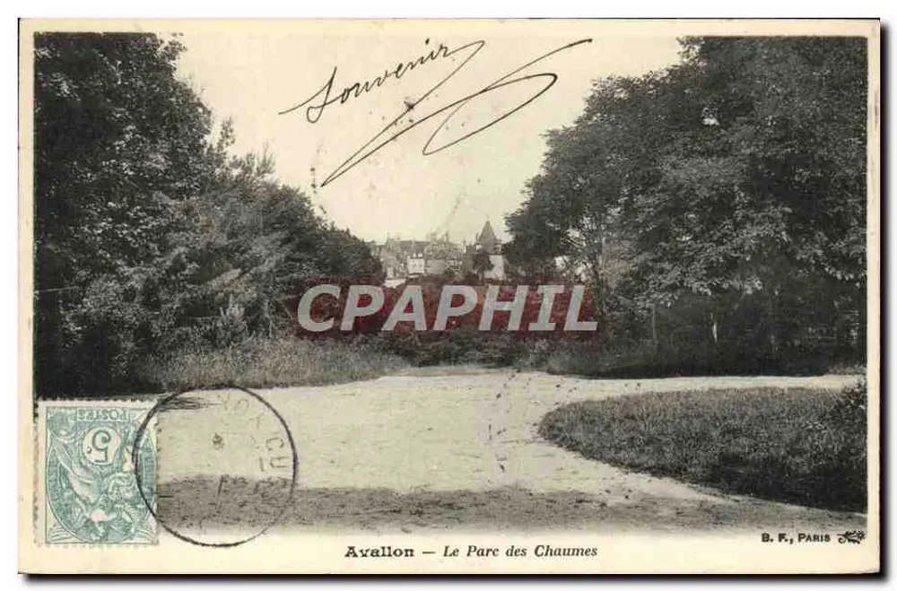 Avallon — Parc des Chaumes — B. F., Parijs - Voorkant