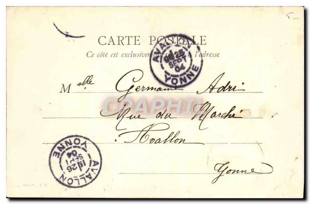 Avallon — Parc des Chaumes — B. F., Parijs - Achterkant