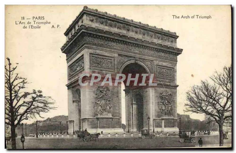 पेरिस — ट्रियंफ आर्क — A.P. n°18 - आगे