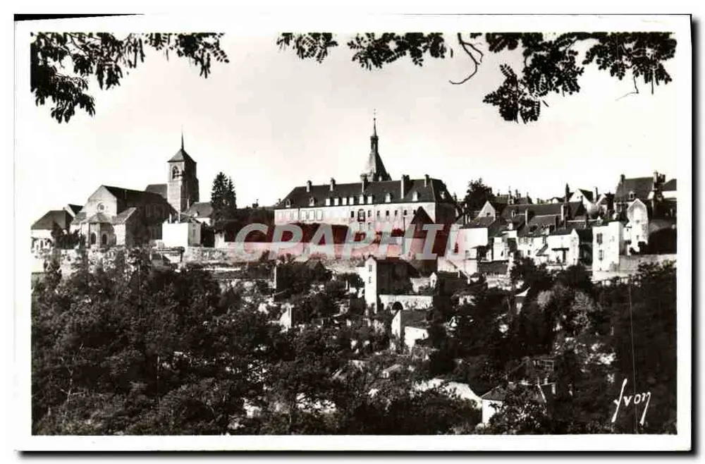Avalon (Yonne) — Die Stadt vom Plateau der Chaumes aus gesehen — Les Éditions d'Art "L'OR" - Vorderseite