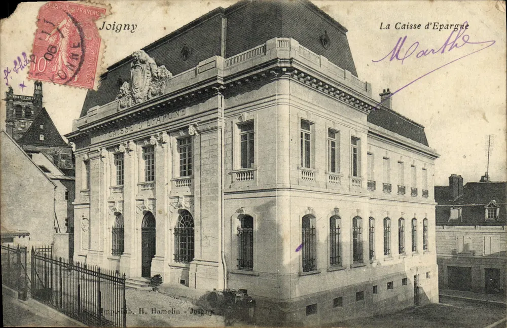 Joigny — La Caisse d'Épargne — H. Hamelin - Joigny - Vorderseite