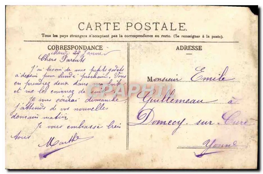 Joigny — La Caisse d'Épargne — H. Hamelin - Joigny - Rückseite