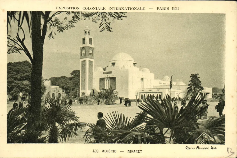 Algerien — Minaret — Internationale Kolonialausstellung — Paris 1931 — Charles Montaland, Arch. - Vorderseite