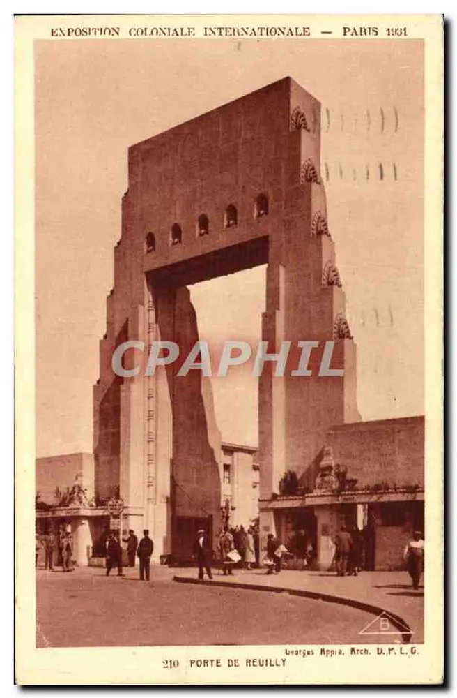 Porte de Reuilly — entrée de l'Exposition Coloniale Internationale — éditeur Georges Appia, n° 210 - Vorderseite