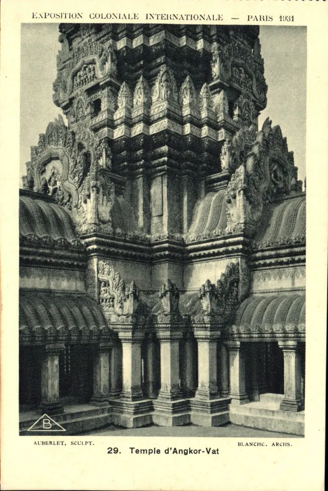 Tempel von Angkor Wat — Internationale Kolonialausstellung — Paris 1931 — Auberlet Sculpt. & Blanche Archs. - Vorderseite