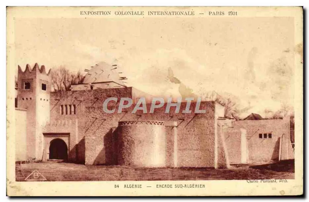 Algerien — Südalgerischer Rahmen — Internationale Kolonialausstellung — Paris 1934 - Vorderseite