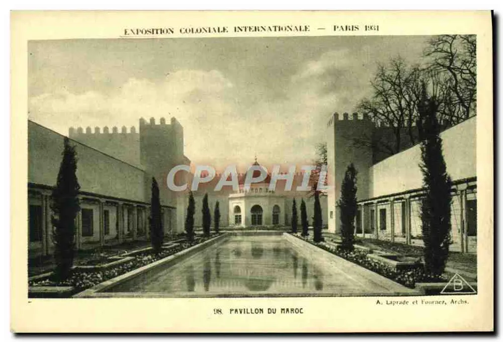 Pavillon du Maroc — Internationale Kolonialausstellung — Paris 1931 — A. Laprade et Fourner, Archs. - Vorderseite