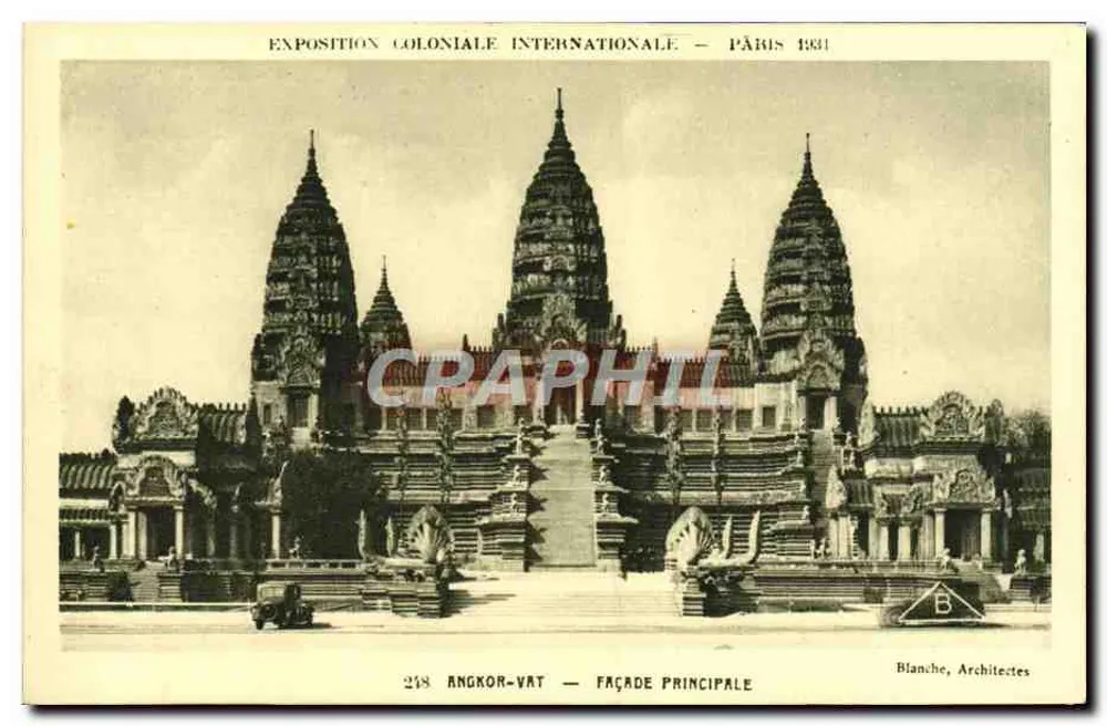 Angkor Wat — Hauptfassade — Internationale Kolonialausstellung — Paris 1931 — Blanche, Architekten - Vorderseite