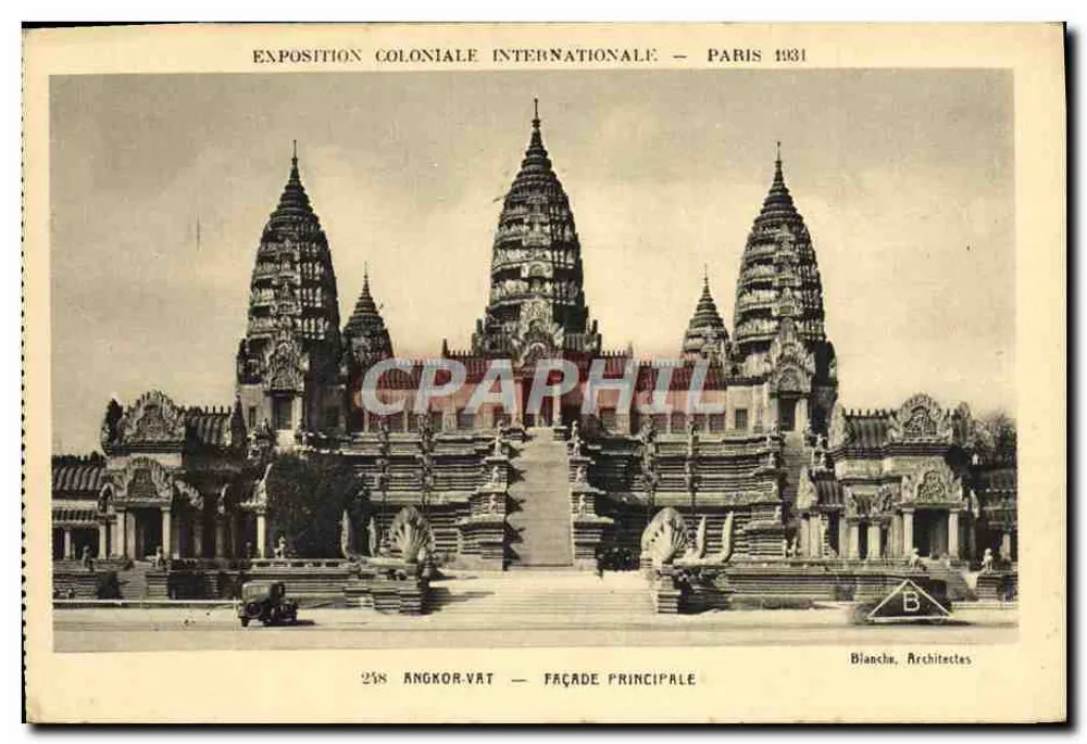 Angkor Wat — Hauptfassade — Weiß, Architekten - Vorderseite