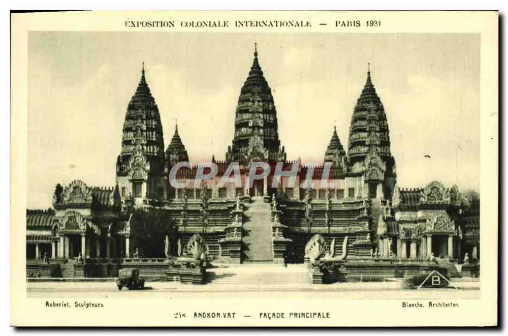 Angkor-Vat — Hauptfassade — Internationale Kolonialausstellung — Paris 1931 - Vorderseite