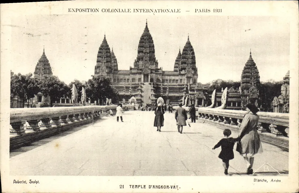 Tempel von Angkor Wat — Internationale Kolonialausstellung — Paris 1931 — Auberlet, Bildhauer — 21 - Vorderseite