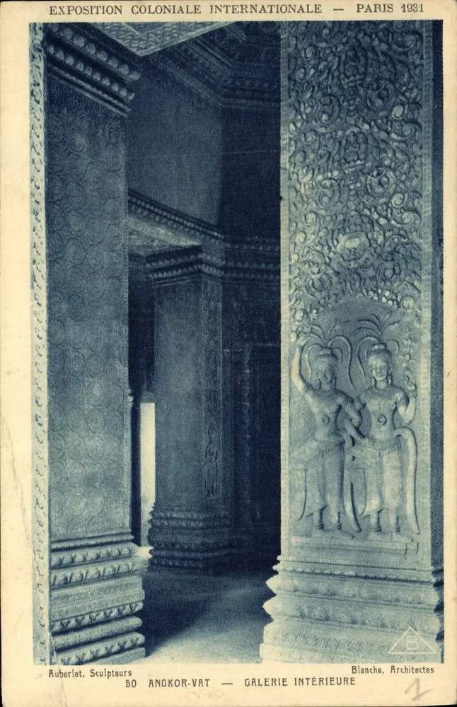 Angkor-Vat — Innenhof — Internationale Kolonialausstellung — Paris 1931 — Verlag: Blanche, Architekten - Vorderseite
