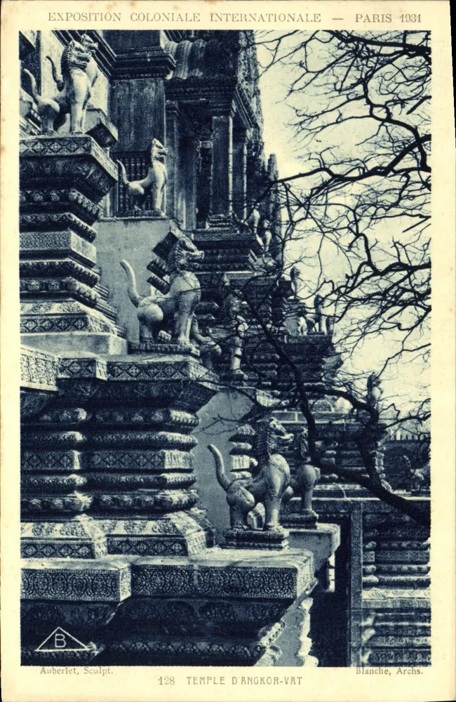 Tempel von Angkor-Vat — Internationale Kolonialausstellung — Paris 1931 - Vorderseite