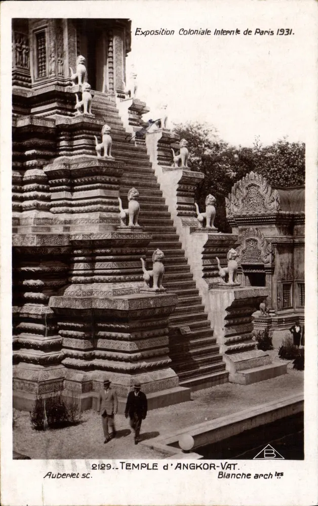 Tempel von Angkor Wat — Internationale Kolonialausstellung Paris 1931 — Auberlet sc. n°2129 - Vorderseite