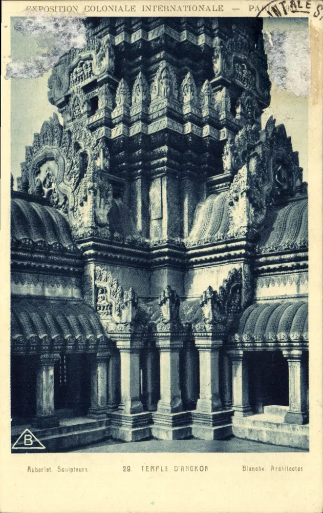 Templo de Angkor — Exposição Colonial Internacional — Paris — Ruberlet Escultores, Blanche Arquitetos - Frente