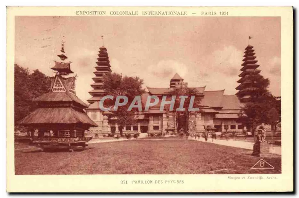 Pavillon der Niederlande — Internationale Kolonialausstellung — Paris 1931 - Vorderseite