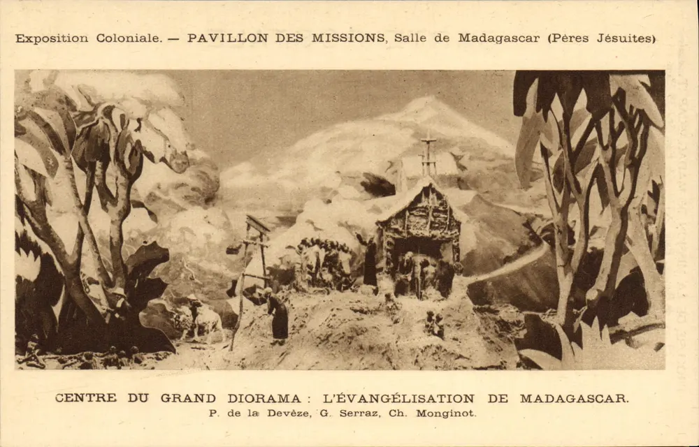 Die Evangelisation Madagaskars — Pavillon der Missionen, Saal Madagaskar (Jesuiten) — Kolonialausstellung - Vorderseite