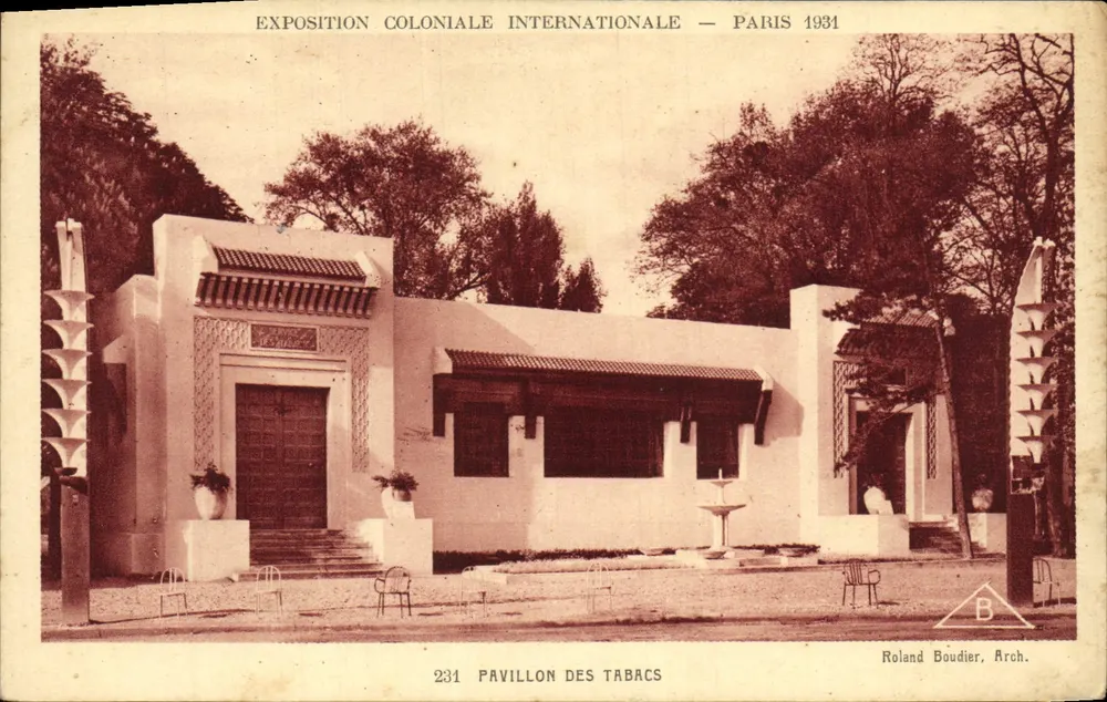 Pavillon des Tabacs — Esposizione Coloniale Internazionale — Parigi 1931 — Roland Boudier, Arch. - Recto