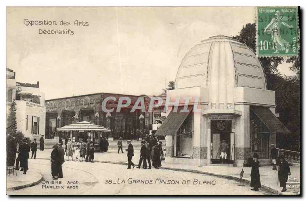 Ausstellung der dekorativen Künste — Das Große Weiße Haus — Paris - Vorderseite