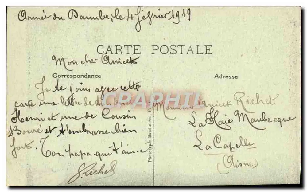 Mazedonische Familie — Saloniki — Phototypie Baulat Frères, n°13 - Rückseite